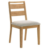 Duncan Ladder Back Dining Side Chair Washed Oak (back view)