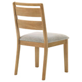 Duncan Ladder Back Dining Side Chair Washed Oak (angled view)