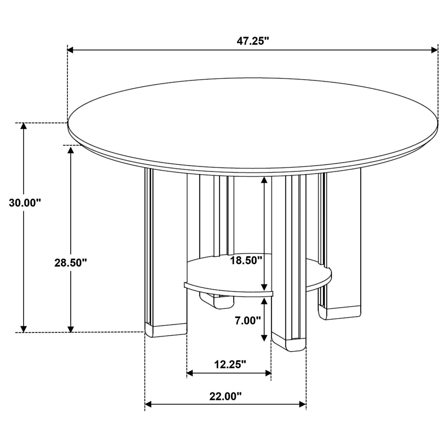 Main angle of Ottowa Dining Table and chairs