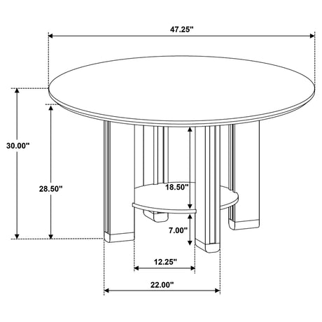 Main angle of Ottowa Dining Table and chairs