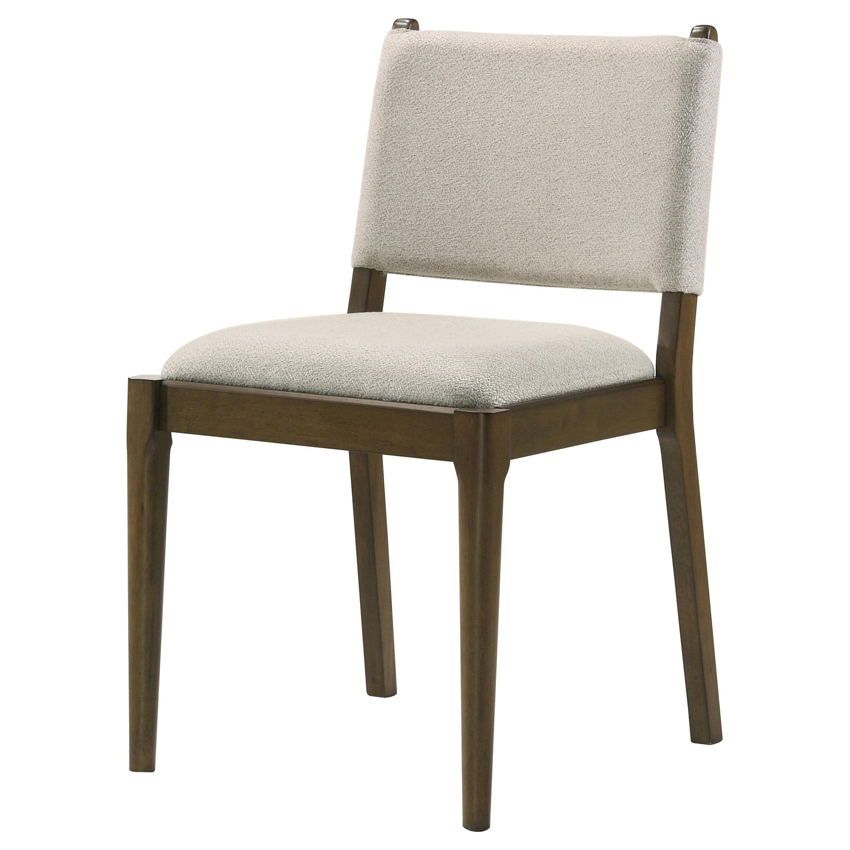 Ottowa upholstered chair light tan fabric close-up