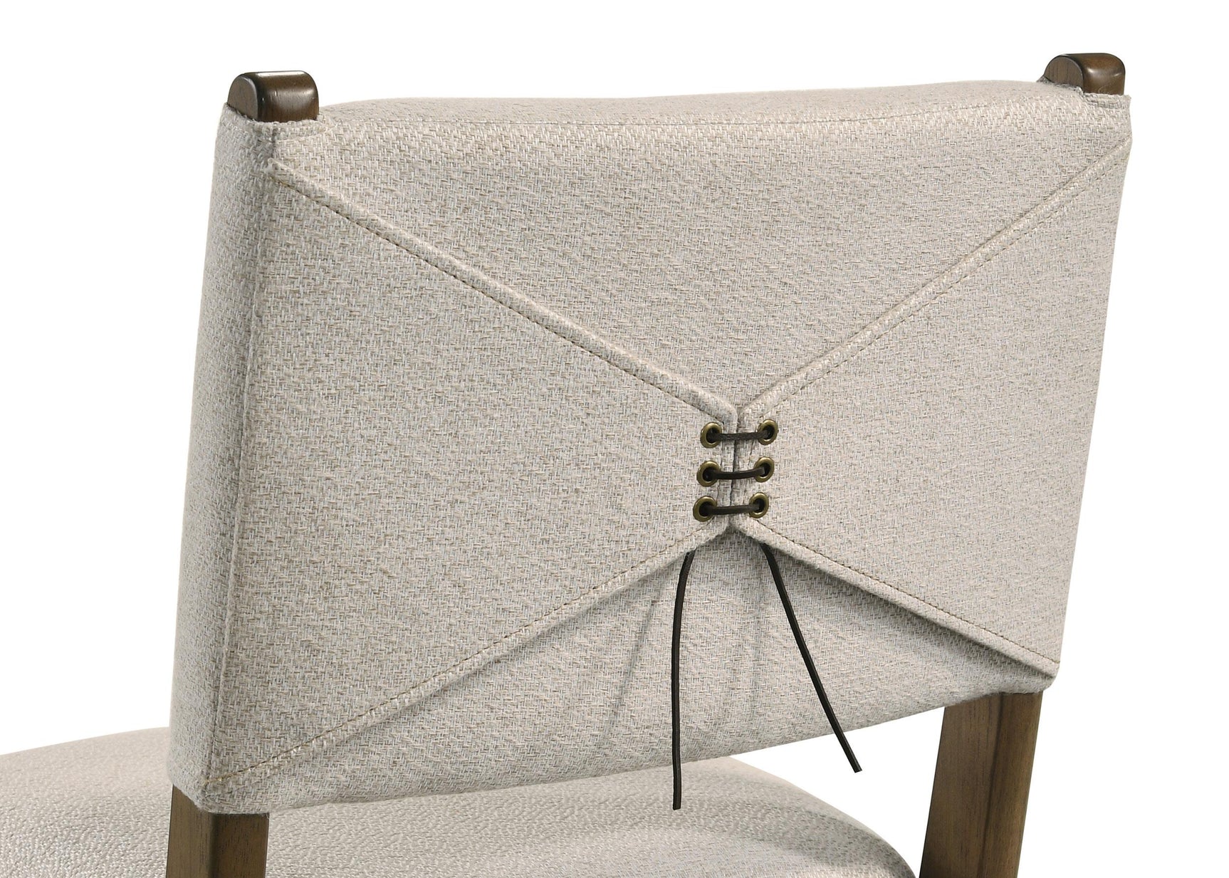 Ottowa Upholstered Dining Side Chair brown fabric angled view