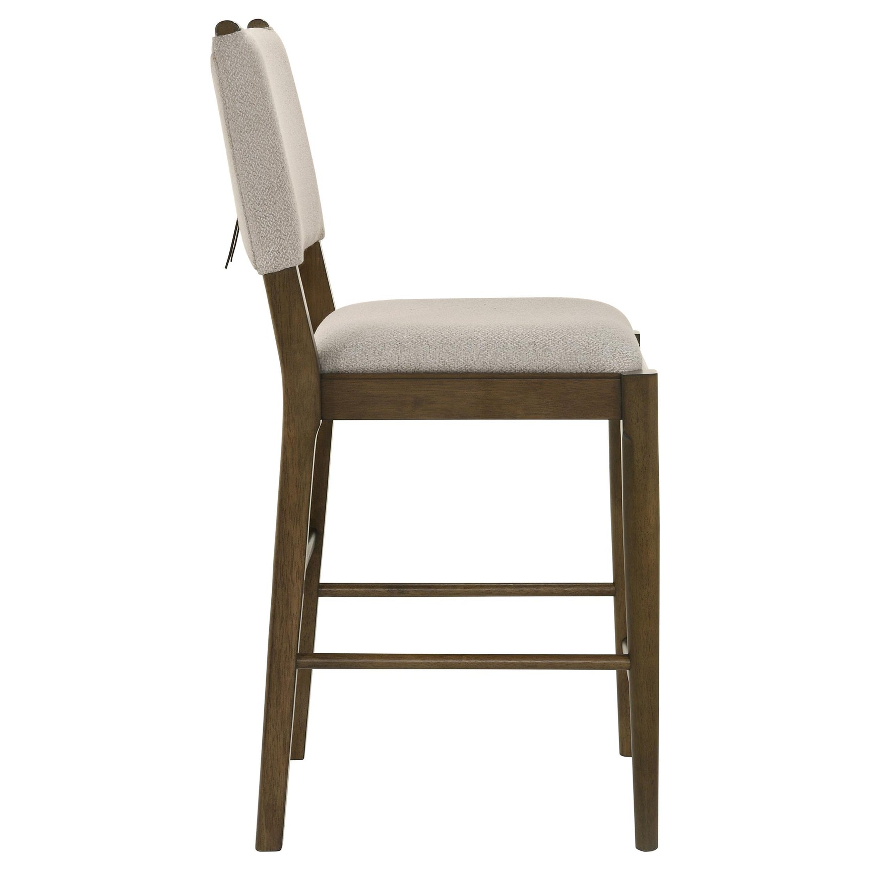 Ottowa Upholstered Brown Counter Side Chair, front angle