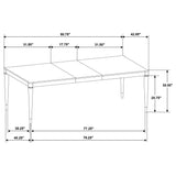 detail view of Reseda Rectangular Dining Room Set dining room furniture