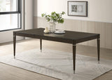 Reseda dining table extension leaf detail
