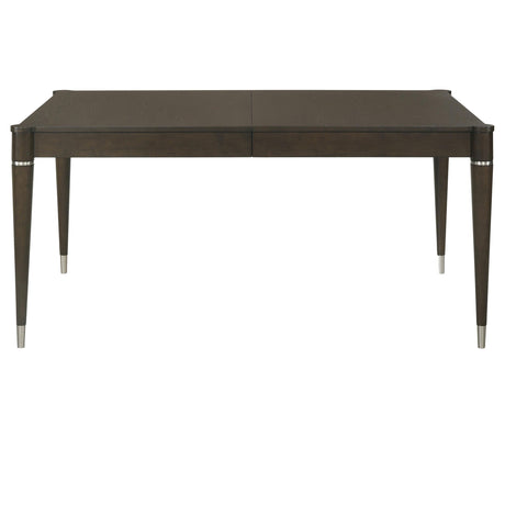 Reseda dining table with extended leaf side view