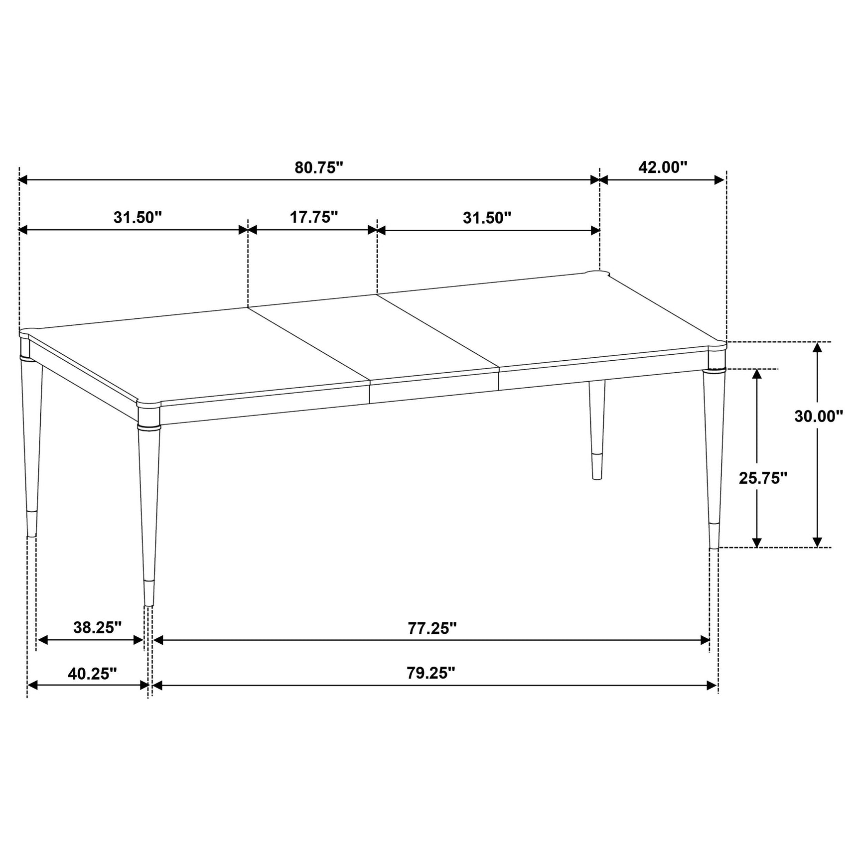 Plastic glides on Reseda table legs