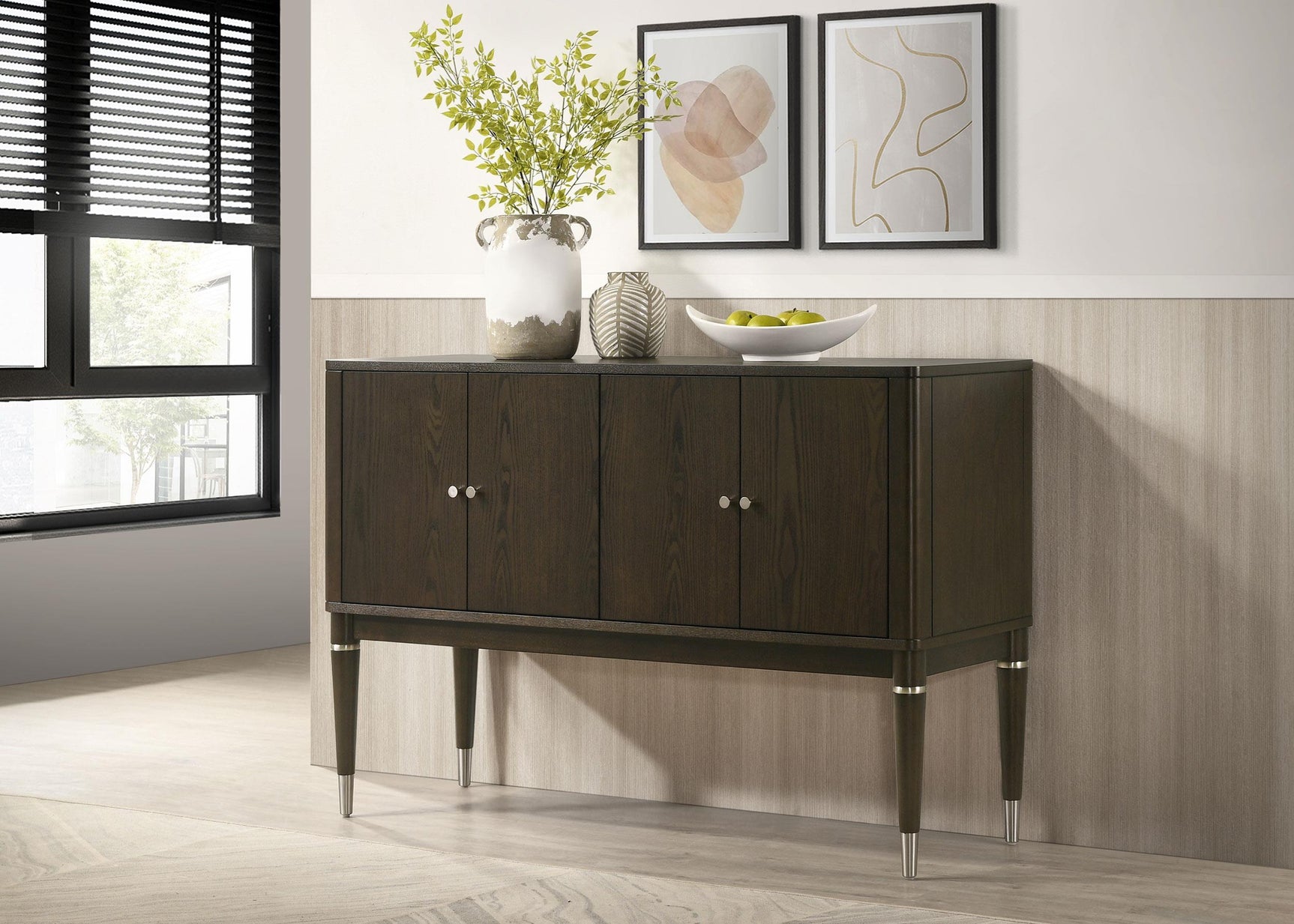 Reseda sideboard showing soft-close door detail