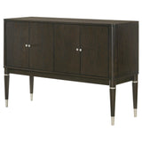 Interior shelves of Reseda dining sideboard with storage