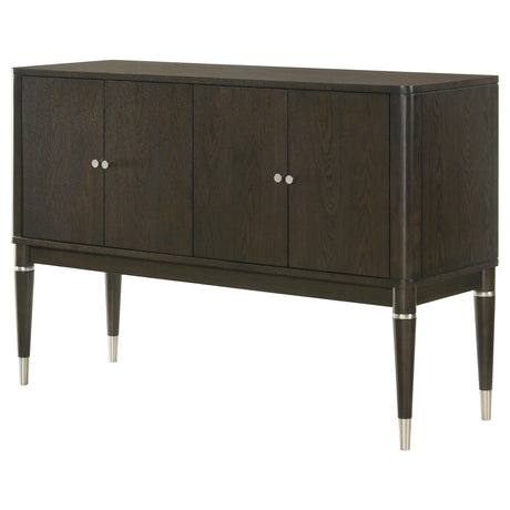 Interior shelves of Reseda dining sideboard with storage