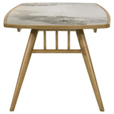 Croyden dining table corner highlighting weathered finish