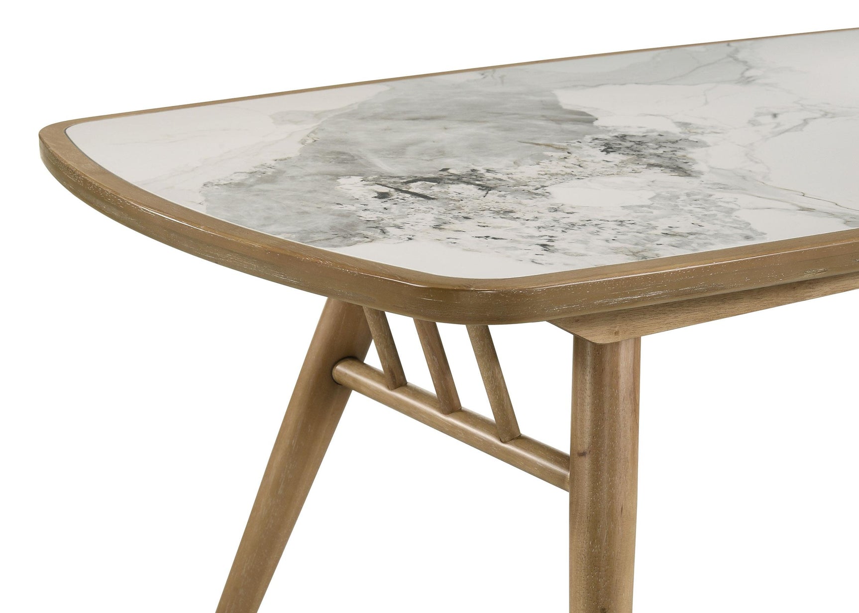 Full view of Croyden dining table in styled room setting