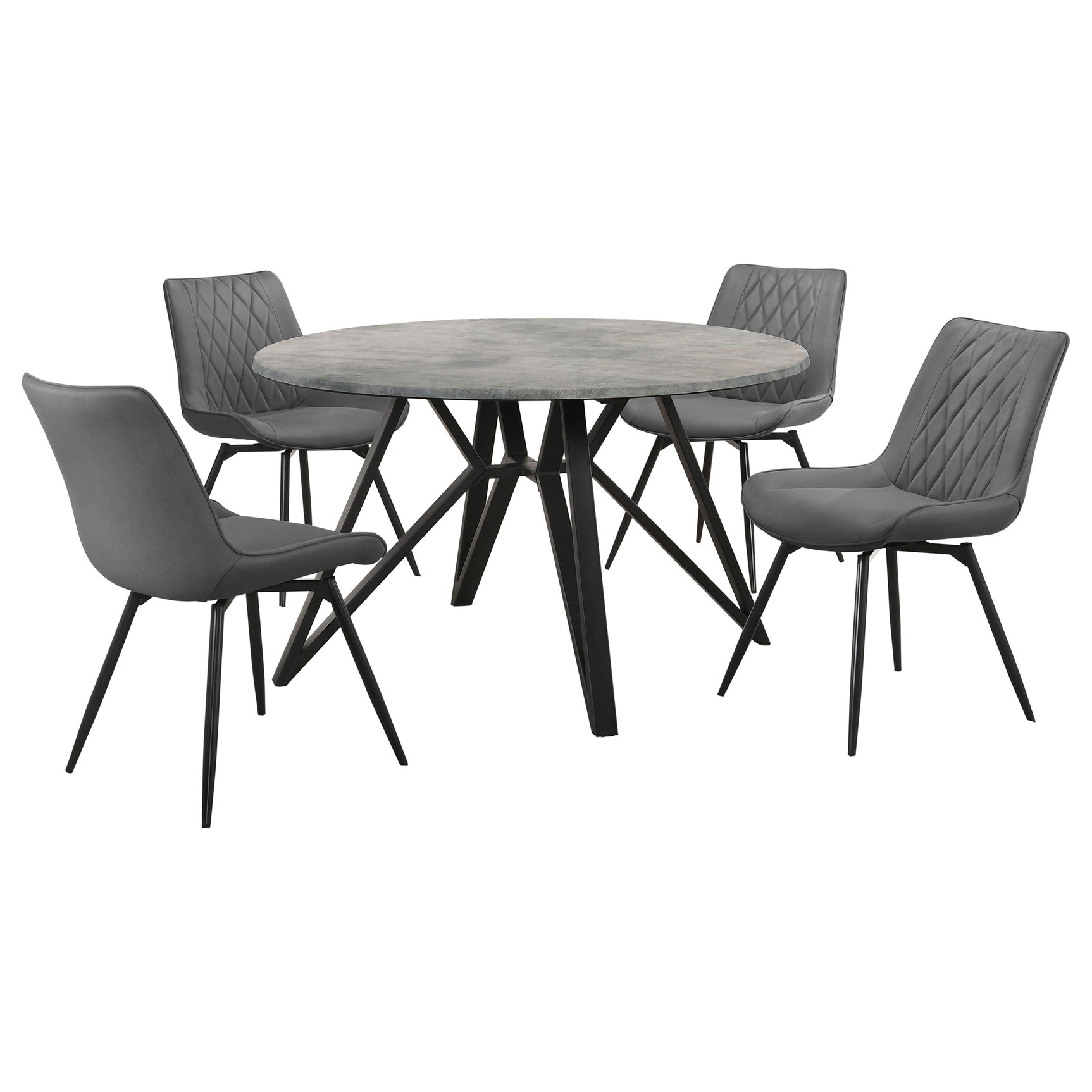 Neil Gray Round Dining Room Set Concrete room view