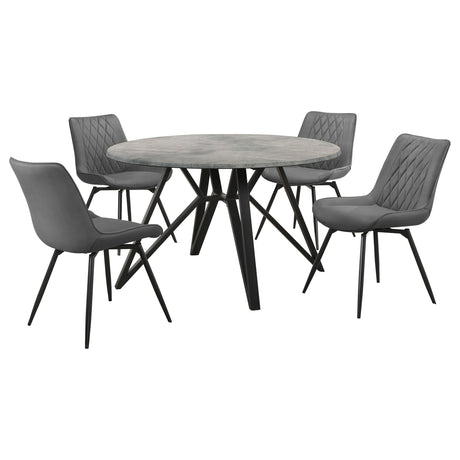 Neil Gray Round Dining Room Set Concrete room view