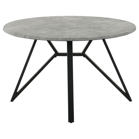 Neil Gray Round Dining Room Set Concrete front angle
