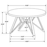 Neil Gray Round Dining Room Set Concrete wide room view