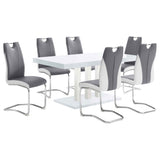 Brooklyn White and Chrome Dining Room Set room view