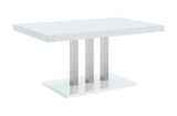 Brooklyn White and Chrome Dining Room Set main view