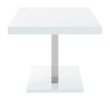 Brooklyn White and Chrome Dining Room Set room view