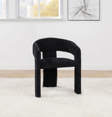 Carlow dining arm chair detailed upholstery side view