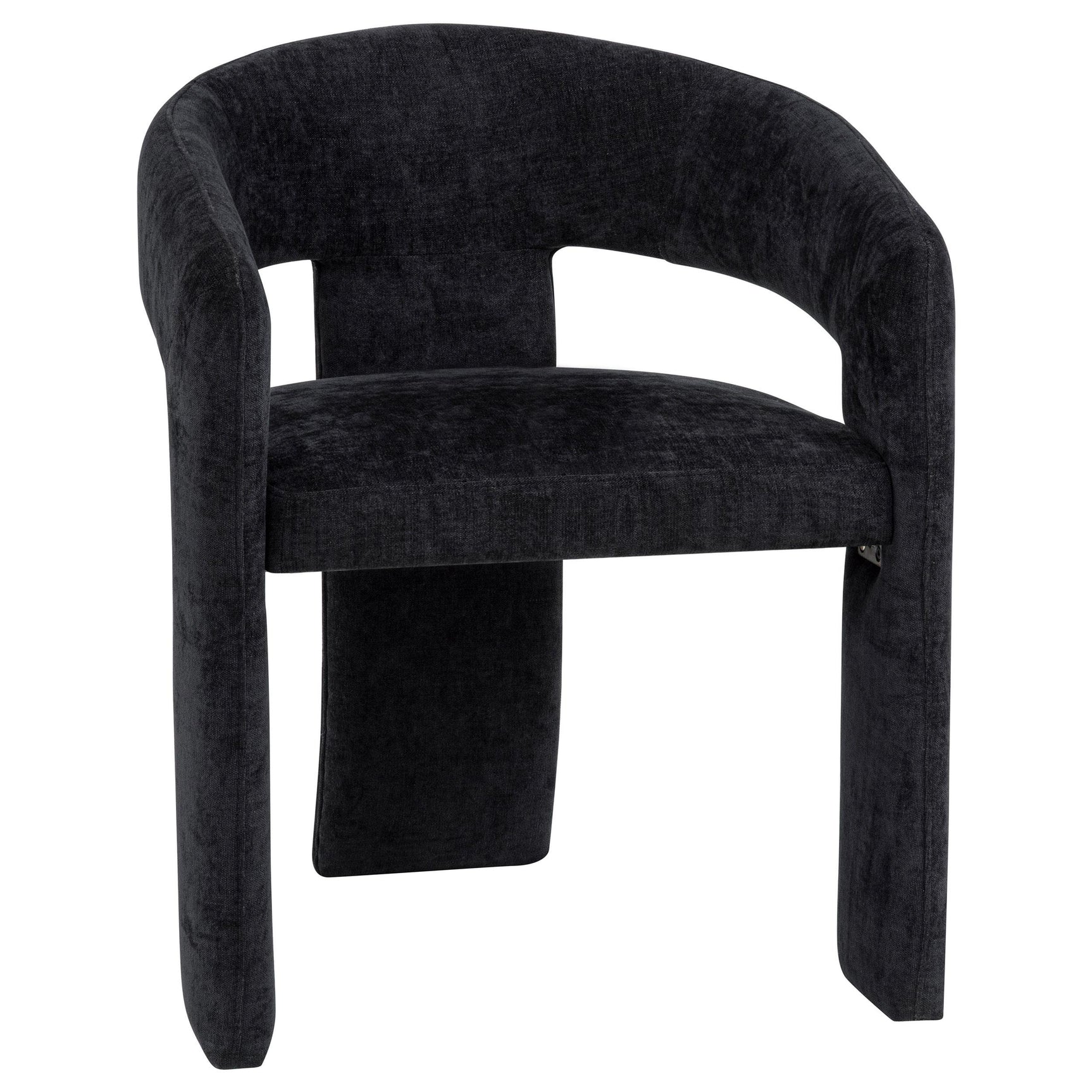 Carlow dining arm chair back angle showing wraparound design