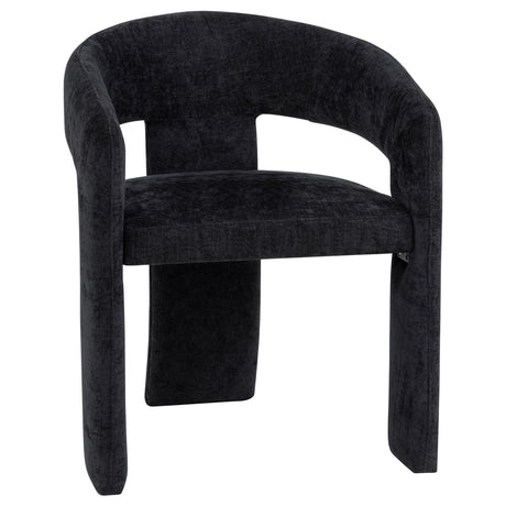 Carlow dining arm chair back angle showing wraparound design