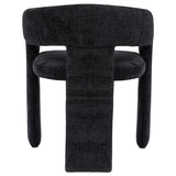 Modern black dining arm chair in dining room setting