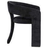 Carlow black dining arm chair with rounded supports