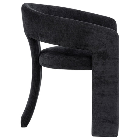Carlow black dining arm chair with rounded supports