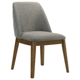 Close-up of diamond-quilted stitched backrest on Franklin chair