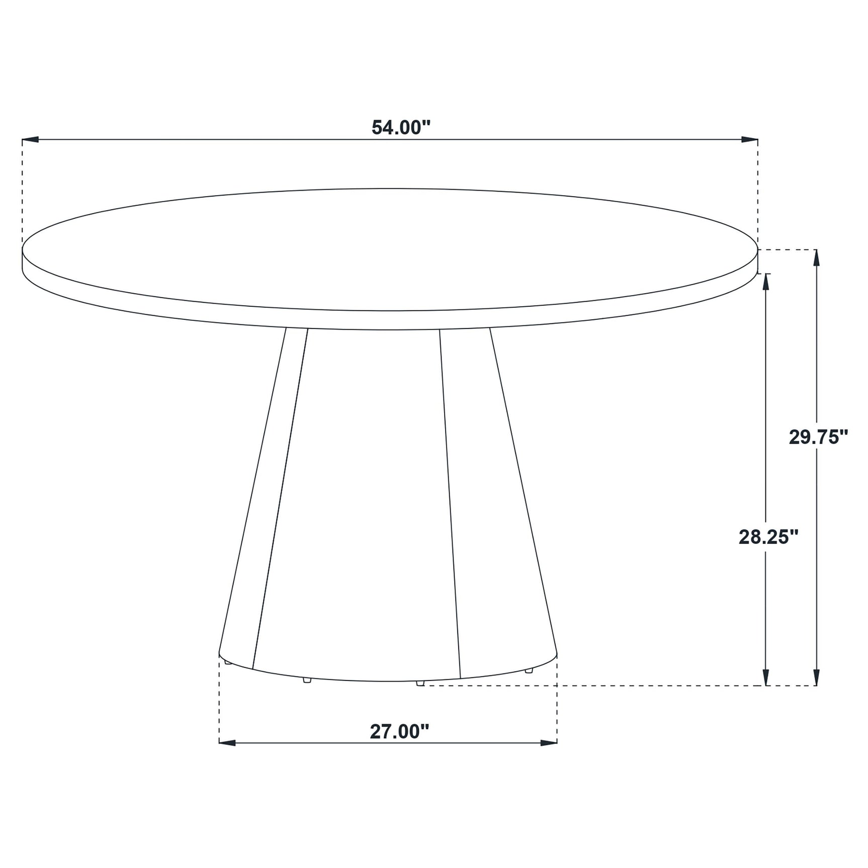 Franklin table showing leveler feet underneath