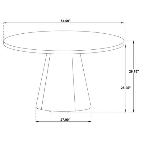 Franklin table showing leveler feet underneath
