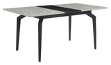 Mina Dining Table with extension leaf half-open