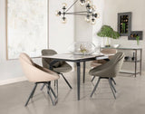 Extended Mina Dining Table with butterfly leaf