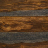 Top view showing live edge and wood grain on Neve dining table