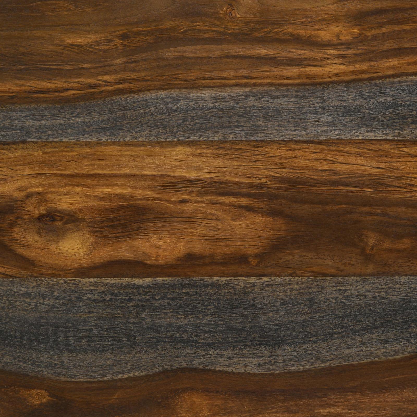 Top view showing live edge and wood grain on Neve dining table
