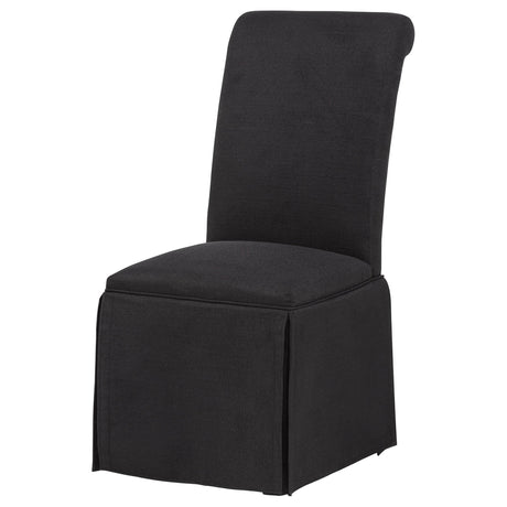 Back view of Shawna Upholstered Skirted Side Chair