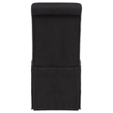 Shawna Black Upholstered Skirted Side Chair - front angle