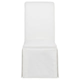 Shawna upholstered side chair cushion and wood leg close-up