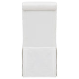White fabric upholstery texture on Shawna side chair