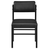 Close-up of chair upholstery and curved backrest