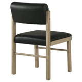 Side profile of Kehoe upholstered dining side chair