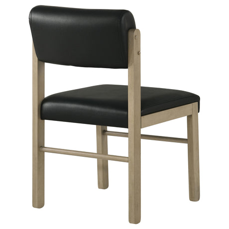 Side profile of Kehoe upholstered dining side chair