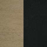 Kehoe black upholstered counter height chair with natural oak legs
