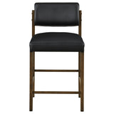 Back view of Kehoe upholstered counter height chair in black and walnut