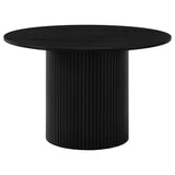 Hamlyn 43-inch Round Wood Dining Room Table Black