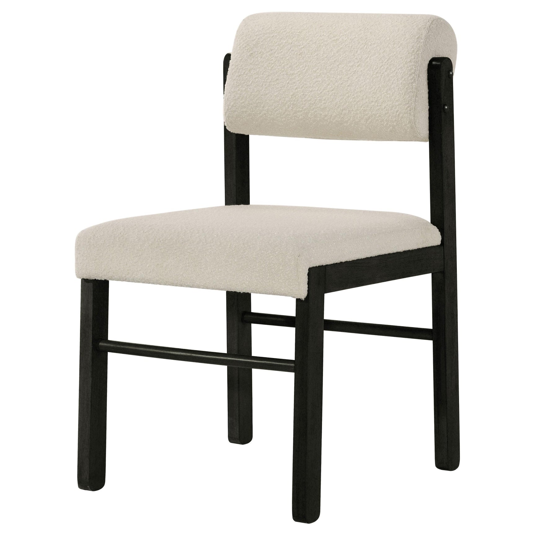 Kehoe chair rear view showing black rubberwood legs