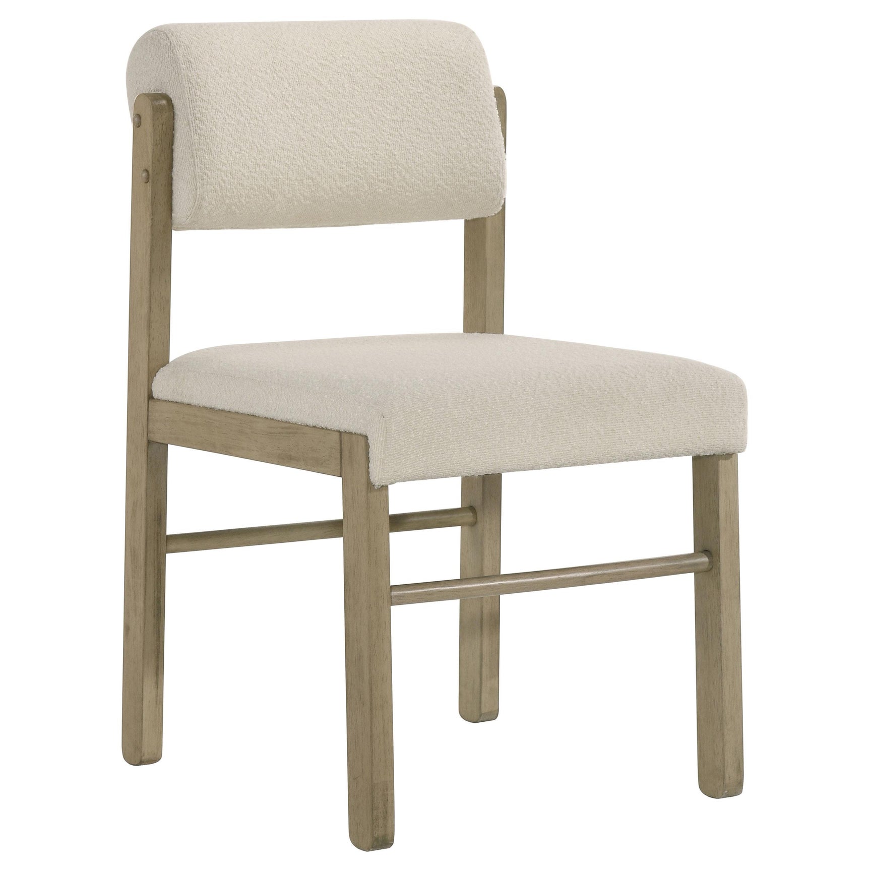 Back view of Kehoe natural oak leg dining chair