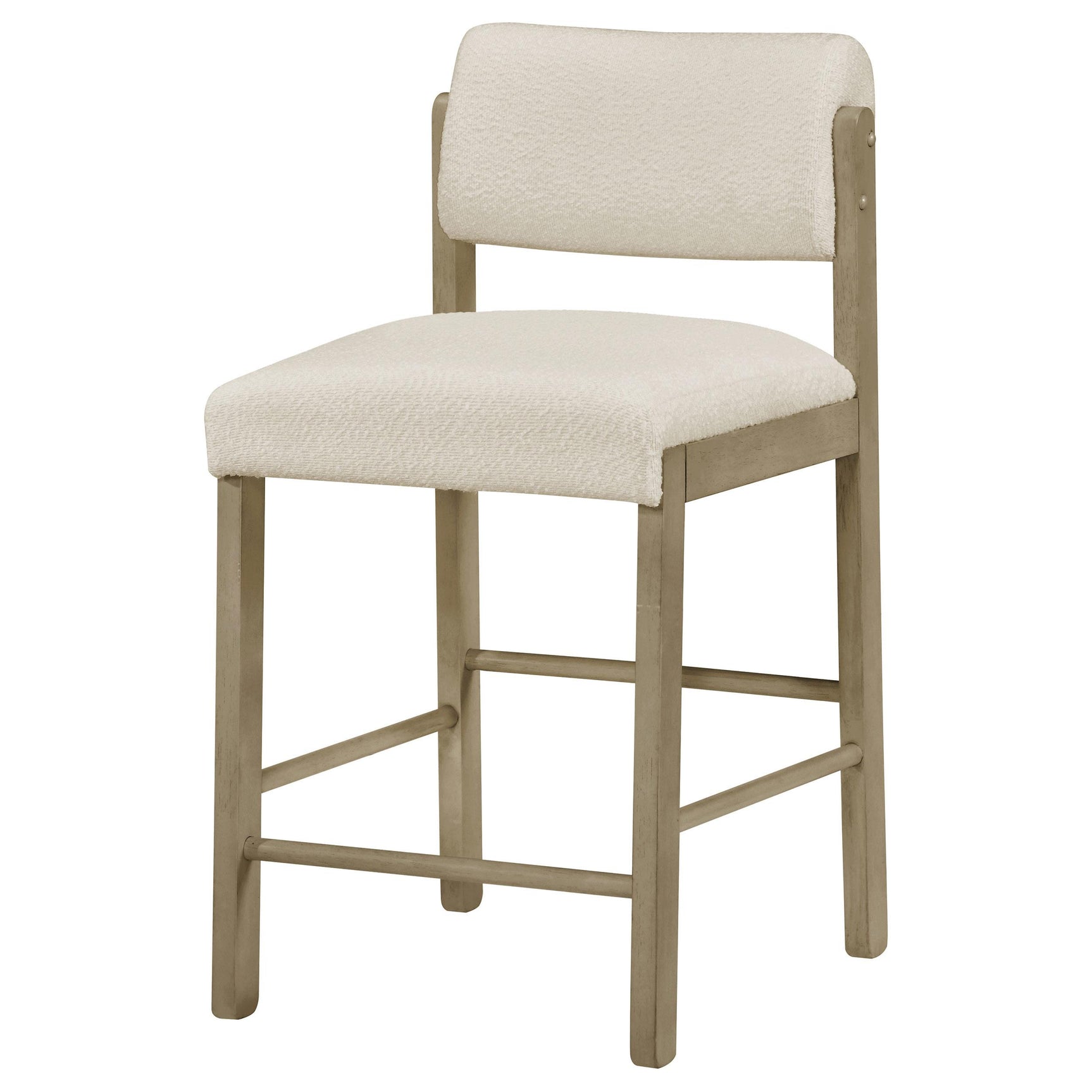 Natural oak rubberwood legs and footrest stretchers on Kehoe chair