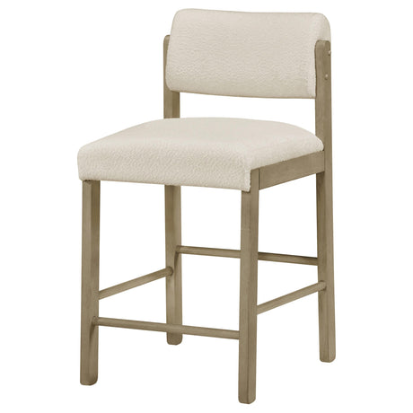 Natural oak rubberwood legs and footrest stretchers on Kehoe chair
